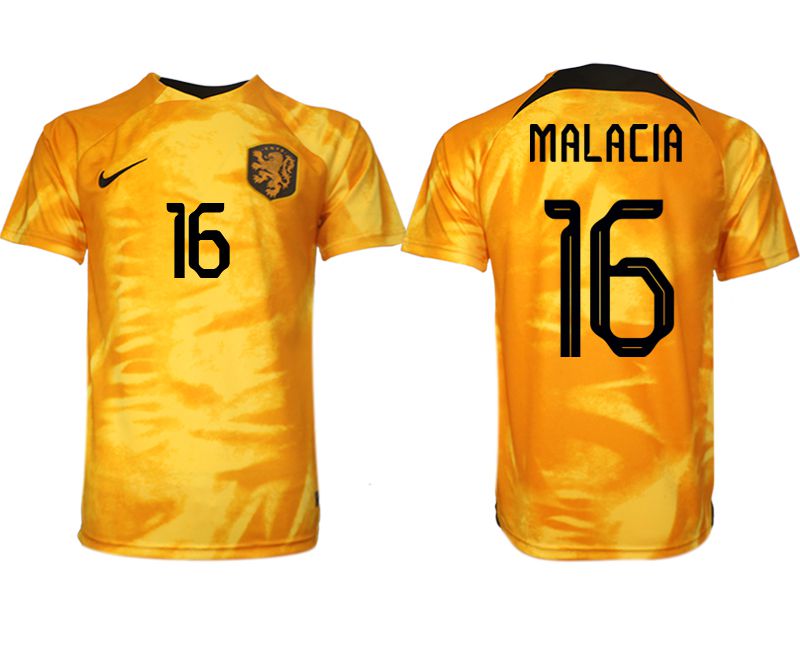 Cheap Men 2022 World Cup National Team Netherlands home aaa version yellow 16 Soccer Jersey